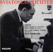 リヒテル、コンドラシンのリスト/ピアノ協奏曲第1、2番　英PHILIPS　3533　LP レコード