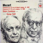 カサドシュ、セルのモーツァルト/ピアノ協奏曲第22、23番　仏CBS　3617　LP レコード