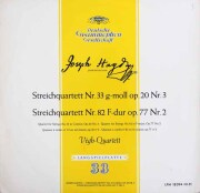 ヴェーグ四重奏団のハイドン/弦楽四重奏曲第33、82番　独DGG　3626　LP レコード