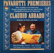 パヴァロッティ、アバドのヴェルディ/オペラ・アリア集　独CBS　3629　LP レコード