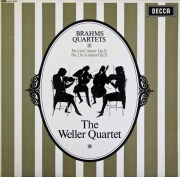 【モノラル】　ウェラー四重奏団のブラームス/弦楽四重奏曲第1、2番 　英DECCA　3722　LP レコード