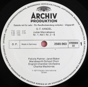 【白レーベル/非売品】　マッケラスのヘンデル/オラトリオ「マカベウスのユダ」　独ARCHIV　3725　LP レコード