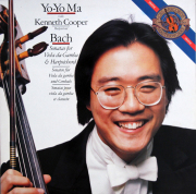 ヨーヨー・マ、クーパーのバッハ/ヴィオラ・ダ・ガンバ・ソナタ集　蘭CBS　3735　LP レコード