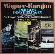 カラヤンのワーグナー/「ニーベルングの指環」からの名場面集　独DGG　3745　LP レコード