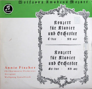 A.フィッシャーのモーツァルト/ピアノ協奏曲第21、22番　独Columbia　3813　LP レコード