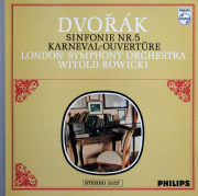 ロヴィツキのドヴォルザーク/交響曲第5番&「謝肉祭」序曲　蘭PHILIPS  3813　LP レコード