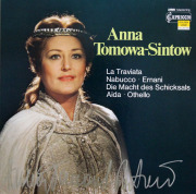 【直筆サイン入り】トモワ＝シントウのヴェルディ/オペラアリア集　独CAPRICCIO　3818　LP レコード