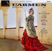 ロス・アンヘレス、ビーチャムらのビゼー/「カルメン」抜粋　英EMI　3821　LP レコード