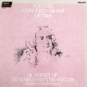【未開封】　マリナー、ブラウンのヘンデル/合奏協奏曲集 作品3、6　蘭PHILIPS　3821　LP レコード