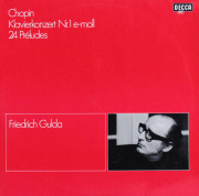 グルダのショパン/ピアノ協奏曲第1番、24の前奏曲　独DECCA　3828　LP レコード