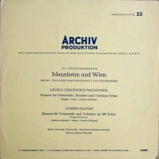 マイナルディのハイドン、ヴァーゲンザイル/チェロ協奏曲集　独ARCHIV　3801　LP レコード