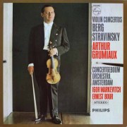 グリュミオーのベルク、ストラヴィンスキー/ヴァイオリン協奏曲　蘭PHILIPS　3807　LP レコード