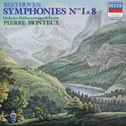 モントゥーのベートーヴェン/交響曲第1、8番　仏DECCA　3601　LP レコード