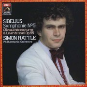 ラトルのシベリウス/交響曲第5番ほか　仏VSM（EMI）　3813　LP レコード