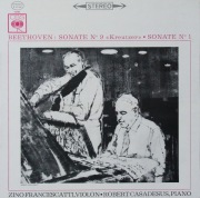 フランチェスカッティ、カサドシュのベートーヴェン/「クロイツェル」　仏CBS　3520　LP レコード