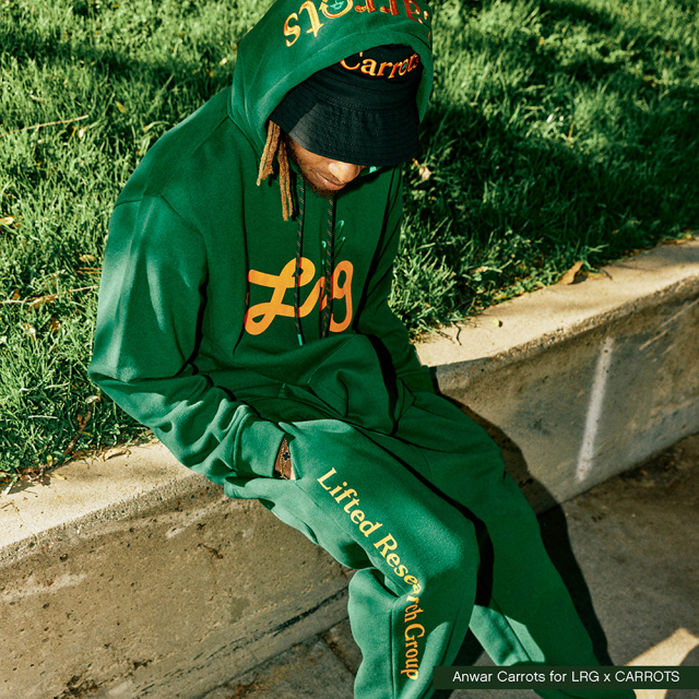 CARROTS×LRG LIFTED SCRIPT JOGGER SWEATPANTS / FOREST GREEN