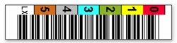 LTO7 WORM バーコードラベル（標準）左 LTW-L7