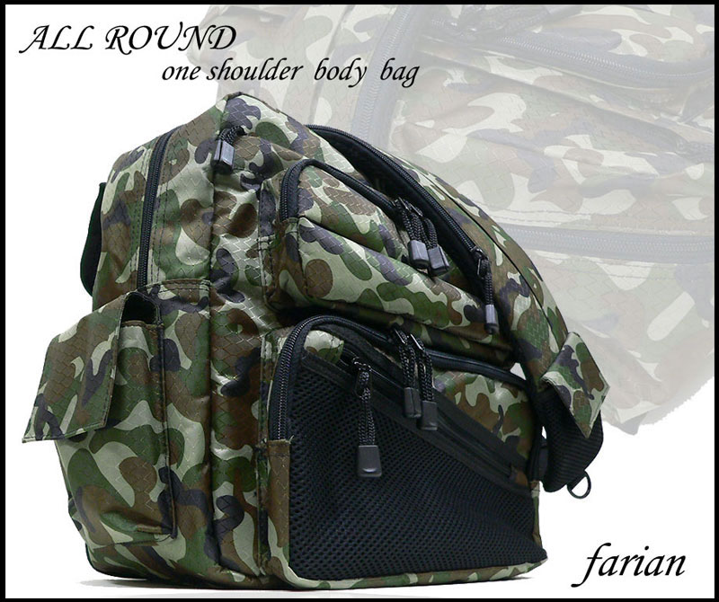 【farian】All-round迷彩柄ワンショルダーボディバッグ