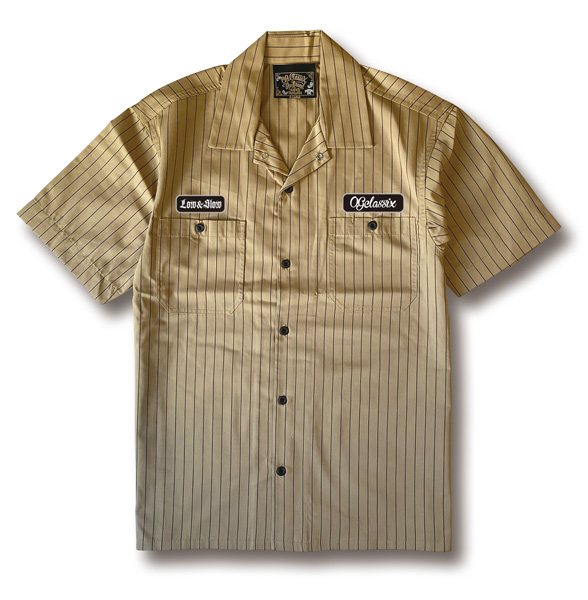 【OG CLASSIX/オージークラシックス】PATCH TC STRIPE S/S SHIRT【シャツ】【ストライプ】【半袖】