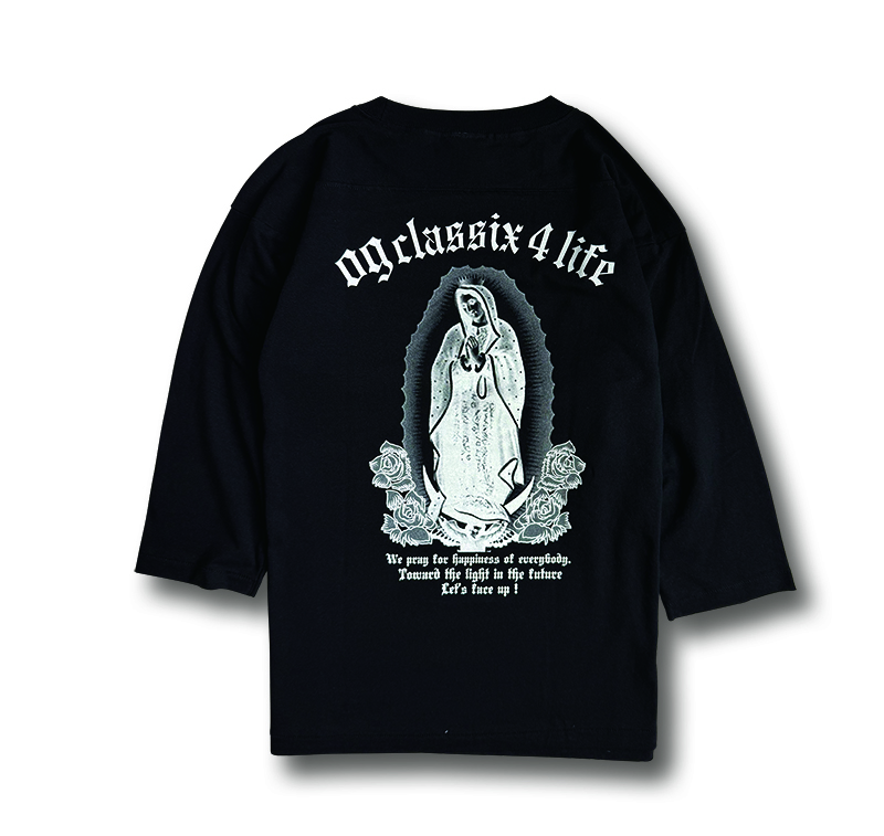 【OG CLASSIX/オージークラシックス】MARIA 4 LIFE 6.2oz. FOOTBALL 3/4 SLV TEE 【Tシャツ】【フットボール】【6.2oz.】