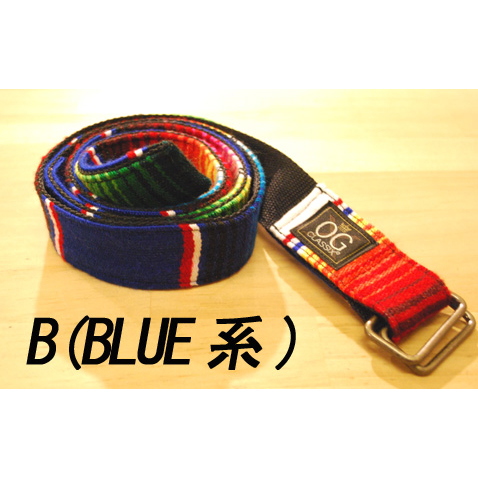 【OG CLASSIX】【オージークラシックス】SERAPE RAINBOW BELT【ベルト】【ブルー系】