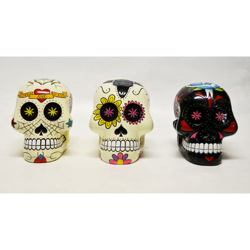 【再入荷!!】【IMPORT GOODS】SUGAR SKULL BANK(L)【貯金箱】【置き物】
