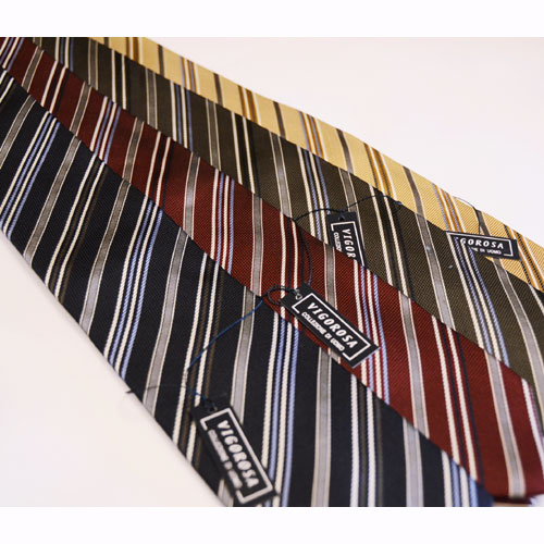 【VIGOROSA】ネクタイ【ボーダー】【スーツ】【パーティー】【中国製】