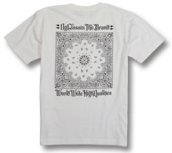 【OG CLASSIX/オージークラシックス】PAISLEY CROSS BANDANA TEE【バンダナ】【ペイズリー】【クロス】【Ｔシャツ】【6.2oz】