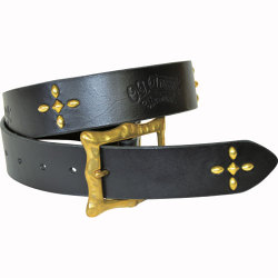 【OG CLASSIX/オージークラシックス】OG CROSS LEATHER BELT【レザーベルト】【スタッズ】【クロス】