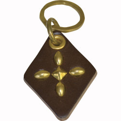 【OG CLASSIX/オージークラシックス】STUDS CROSS KEY HOLDER【レザーキーホルダー】【スタッズ】