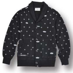 【OG CLASSIX/オージークラシックス】CROSS BANDANA SHAWL COLLAR【スウェット】【カーディガン】【クロス】【バンダナ】