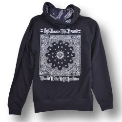 【OG CLASSIX/オージークラシックス】PAISLEY CROSS PULL HOOD【ジップフード】【パーカー】【クロス】
