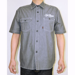【OG CLASSIX/オージークラシックス】SHORT TOP CHAMBRAY TWILL SHIRTS【半袖ボタンシャツ】【シャンブレーシャツ】
