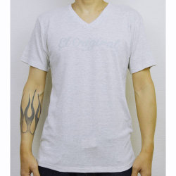 【OG CLASSIX/オージークラシックス】EL ORIGINAL NATURAL V NECK TEE【半袖VネックTシャツ】【カットソー】【ロゴ】