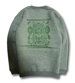 【OG CLASSIX/オージークラシックス】OG PAISLEY 10.0oz. CREW NECK SWEAT (裏起毛)【クルーネック】【スウェット】【裏起毛】【10オンス】【ペイズリー】