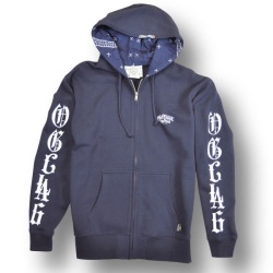 【OG CLASSIX/オージークラシックス】OLD L.A. CROSS ZIP HOOD【ジップフード】【パーカー】【クロス】