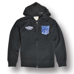 【OG CLASSIX/オージークラシックス】OLD SKULL POCKET ZIP HOOD【ジップフード】【パーカー】【バンダナ】【ポケット】【スカル】