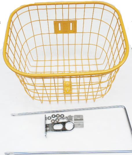 自転車グッズ】24-26inch用カラーバスケット(四角)(全3カラー