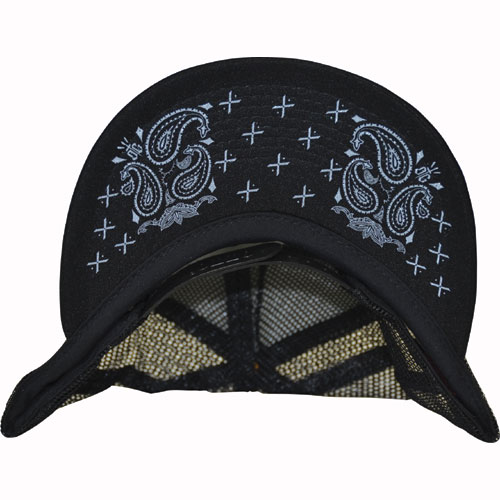 ラッセルノ★３Dミラーロゴペーズリーメッシュキャップ☆ブラック黒 OG CLASSIX/オージークラシックス】ORIGINAL CROSS MESH CAP