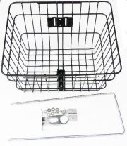 【自転車グッズ】24-26inch用バスケット(ブラック)(四角)【バスケット】【カゴ】【カスタム】