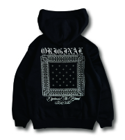 【OG CLASSIX/オージークラシックス】CROSS BANDANA 10.0oz. ZIP HOOD(裏起毛) 【ジップフード】【パーカー】【裏起毛】【10オンス】