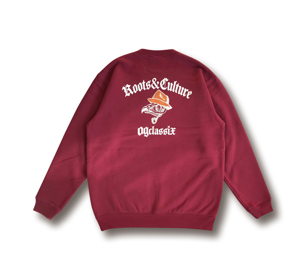 【OG CLASSIX/オージークラシックス】ROOTS & CULTURE 10oz. CREW NECK SWEAT 裏起毛【クルーネック】【スウェット】【裏起毛】【10オンス】