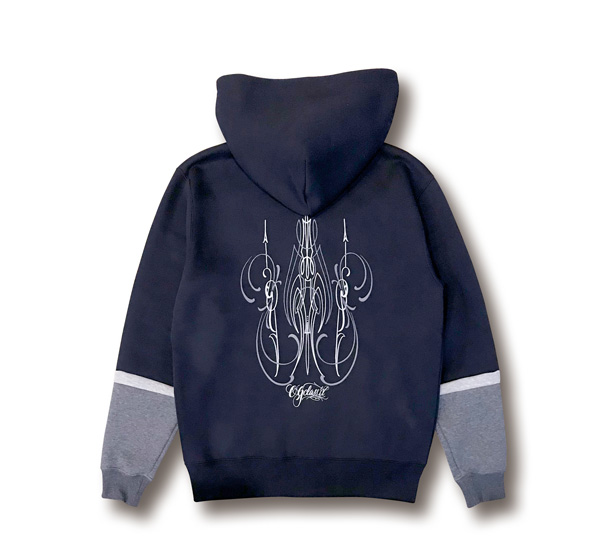 【OG CLASSIX/オージークラシックス】ORIGINAL PINSTRIPE 2TONE 10oz. ZIP HOOD 裏起毛【ジップフード】【パーカー】【裏起毛】【10オンス】【セットアップ】