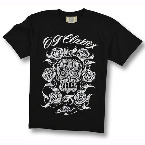 【OG CLASSIX/オージークラシックス】ROSE SKULL TEE【半袖Tシャツ】【スカル】【ローズ】【薔薇】