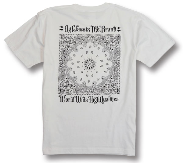 【OG CLASSIX/オージークラシックス】PAISLEY CROSS BANDANA TEE【バンダナ】【ペイズリー】【クロス】【Ｔシャツ】【6.2oz】