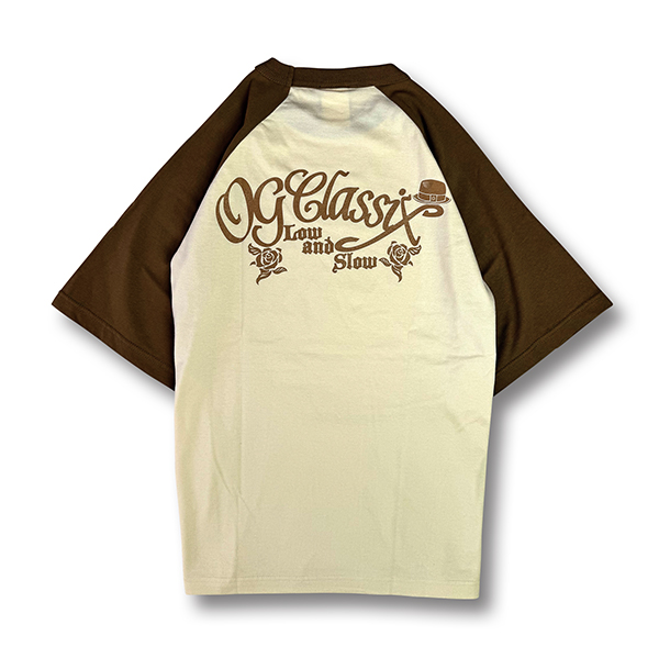 【OG CLASSIX/オージークラシックス】ROSE HAT 5.6oz  RAGLAN 1/2 SLV TEE【Tシャツ】【5.6oz】