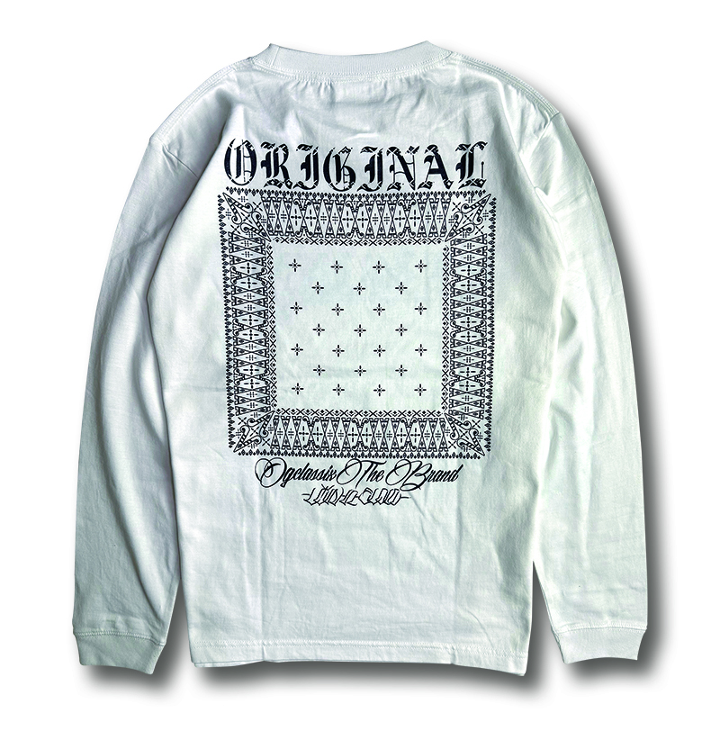 【OG CLASSIX/オージークラシックス】CROSS BANDANA 5.6oz. L/S TEE【Tシャツ】【長袖】【5.6oz.】