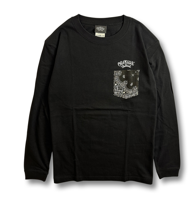 3colors【OG CLASSIX/オージークラシックス】OG BANDANA POCKET 5.6oz L/S TEE【Tシャツ】【長袖】【5.6oz.】