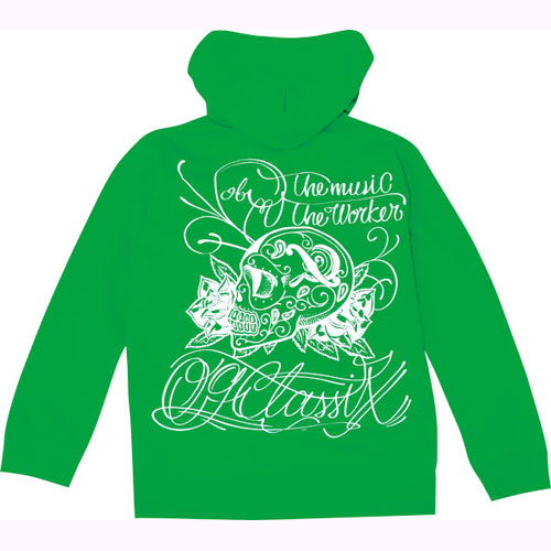 【OG CLASSIX】【オージークラシックス】MUZIC SKULL KIDS ZIP HOOD【キッズ】【ジップフード】