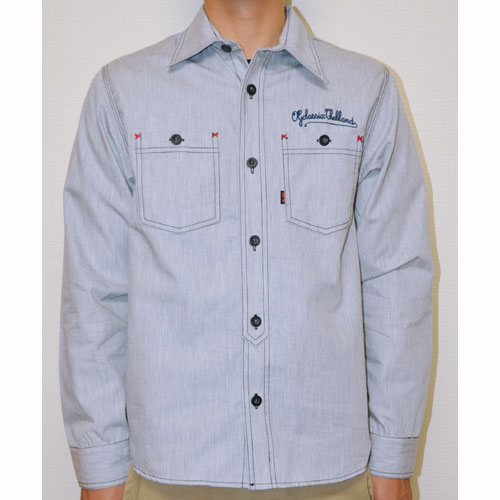 【OG CLASSIX/オージークラシックス】CHAMBRAY TWILL SHIRTS【長袖ボタンシャツ】【シャンブレーシャツ】